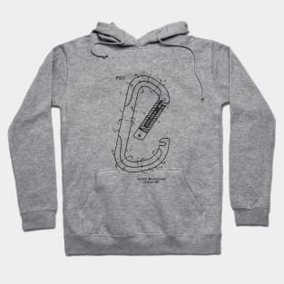 Rock Climbing Carabiner Patent Art Hoodie